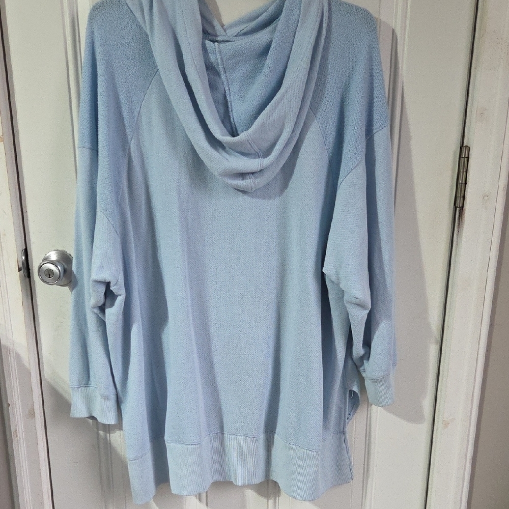 Maurices Sky Blue Knit Hoodie - Picture 2 of 3